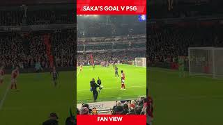 🔴 UNSEEN Angle Sakas goal PSG v ARSENAL UCL [upl. by Ameg]