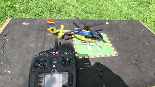 YuXiang F06 EC135 Scale heli park fly [upl. by Brout]