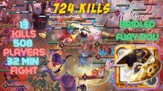 Albion Online ZvZ  Bridled Fury POV  Elevate vs POE  Open World Fight [upl. by Tisbe]