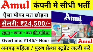 Amul Recruitment 2024  Amul company Job Vacancy 2024  latest job vacancy 2024  StirelessZone [upl. by Laud272]