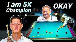 Young PLAYER Thinks He Can OUTMATCH the 62Year Old EFREN REYES [upl. by Risser]