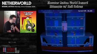 Elevator Action World Record Attempts w Neil Stroganoff Cairns [upl. by Ynaffad596]