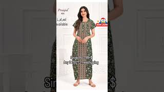 pranjulnighty trendingnighty nightwear sleepwear whatsapp 9500450602 for bookings [upl. by Zenia]