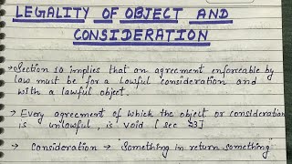 Legality of Object and Consideration  Contract Law 1872 [upl. by Ninetta]