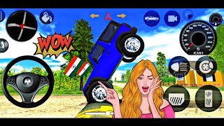 Dollar Song Modified blu Mahindra Thar 😱😈 4x4 offroad Android Gameplay Village stunt thar [upl. by Israel]