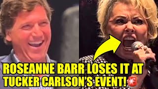 Tucker Carlson Laughs NERVOUSLY As Roseanne RUINS His Event [upl. by Nyasuh]