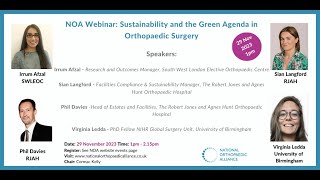 Sustainability and the Green Agenda in Orthopaedic Surgery [upl. by Atekram524]