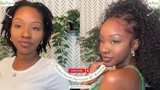 Easy Rubberband Criss Cross Hairstyle with Bundles On Locs [upl. by Areval]