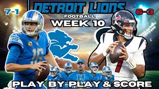 Detroit Lions vs Green Bay Packers Week 10  Play By Play amp Score [upl. by Osrick]