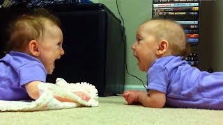 Cute TWIN BABIES Talking to each other  FUNNY BABIES Compilation [upl. by Attenauqa]