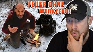 FEUER machen OHNE Feuerstahl amp Feuerzeug in 40 Sekunden  Fritz Meinecke reagiert [upl. by Turpin966]