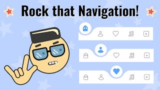 Navigation bar design  Smart Animate Figma tutorial  Figma micro interactions [upl. by Kaehpos]