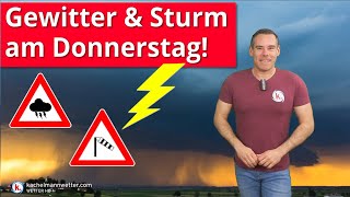 Wilder Donnerstag Gewitter mit Sturmböen am Nachmittag [upl. by Eitak953]