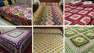 Top 35 Crochet bed sheet designBeautiful project bedspread pattern ideas [upl. by Padgett447]