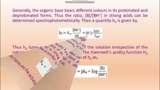 Acids and Bases Lecture 10 Hammetts Acidity Function [upl. by Rolan]