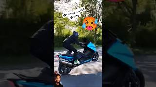 Tmax an Y 🥵Wheelie Gone Wrong☠️ automobile tmx125 wheelie stunt dirtroad girlrider bikergirl [upl. by Abbie963]