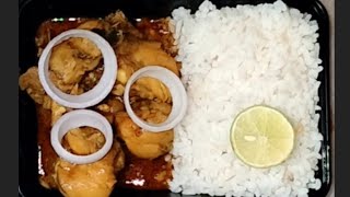 Nonveg plate  chicken gravy recipe  ricechicken combo  lunch time shorts statusvideo [upl. by Ahsiekyt]