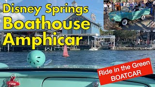 Disney Springs Boathouse Amphicar  Boatcar  Disney World  Amphibious Car  Orlando Fun [upl. by Mllly]