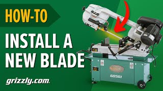 How to Install and Adjust the Blade and Wheels on a MetalCutting Bandsaw [upl. by Rennug]