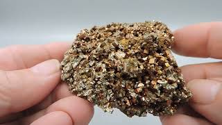 Pyrite crystal cluster from Bulgaria – small cabinet size [upl. by Neelyahs560]