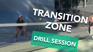 Pickleball Transition Zone Drill Session with Analysis amp Slow Motion [upl. by Trisha]