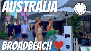 4K  🇦🇺BROADBEACH  GOLD COAST  AUSTRALIA 🇦🇺 Walk along main strip [upl. by Madelene106]