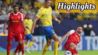 Al nassr Vs persepolis today highlights match  Cristiano Ronaldo injury 🤕 AFC Champions League [upl. by Ennahgiel]