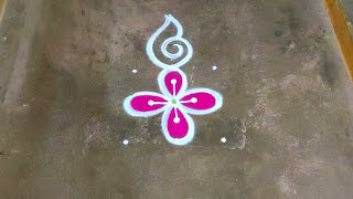 Margazhi madham sangu colour kolam designs3 dots dhanurmasam muggulunew year rangoli designs 2024 [upl. by Nerte381]