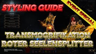 Diablo 3  Styling Guide  Event Finsternis in Tristram  Roter Seelensplitter  Transmogrifikation [upl. by Naegem]