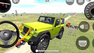 Dollar Song Modified Mahindra Green Thar👿  Indian Cars Simulator 3D  Android Gameplay [upl. by Averil592]