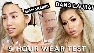 NEW  LAURA MERCIER FLAWLESS LUMIERE RADIANCE PERFECTING FOUNDATION  WEAR TEST REVIEW [upl. by Lavena]