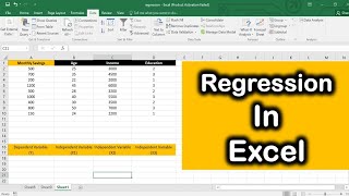 Regression in Excel  How to Do Regression Analysis in Excel  Performing Regression in Excel [upl. by Valerye]