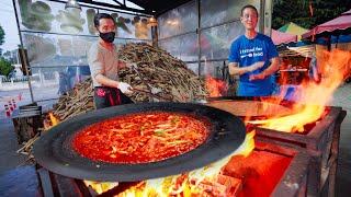 Extreme Korean Food LAVA CHICKEN Cooked with a Blowtorch [upl. by Idnew]