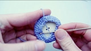 How to Crochet Buttons a Different Way [upl. by Monro]