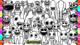 ZOONOMALY 2 Coloring Pages  Coloring All Zoonomaly 2 Monsters  NCS Music [upl. by Yrellam]