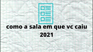 como ver em que sala você caiu ano que vem 2022 [upl. by Youngran]