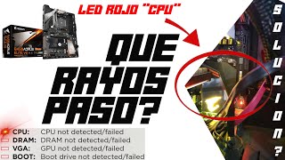 Tarjeta madre aorus b450 elite v2  LED ROJO quotCPUquot  Solucion  Consejos  No da Video  ClearCMOS✅ [upl. by Josi]