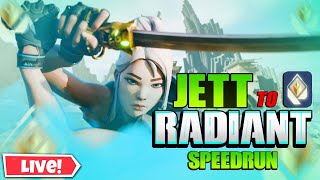 Jett only to Radiant Grind  Valorant Ranked live stream India live valorant [upl. by Armbruster910]