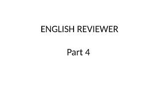 Licensure Exam for TeachersLET Reviewer English  PT4 [upl. by Kerianne]