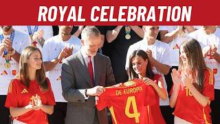 Spains Football Stars Celebrate with Royal Family After Devastating Defeat of England [upl. by Nelloc]