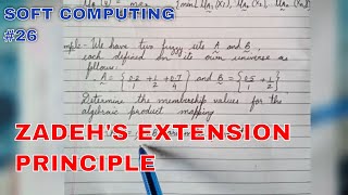 Zadehs Extension Principle PART1  FUZZY LOGIC  SOFT COMPUTING  TUTORIAL 26 [upl. by Llerreg500]