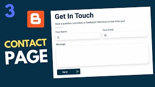 How To Add Custom Contact Us Page To Your Blogger Website [upl. by Ziza992]