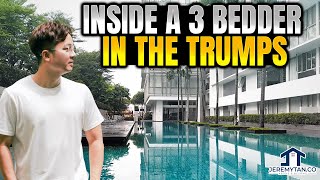 Inside a 3 Bedder in The Trumps Condo  District 14 Singapore  Kembangan MRT [upl. by Einnal]