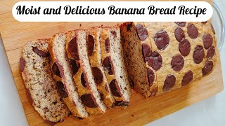 Moist And Delicious Banana Bread recipe [upl. by Nosnar174]