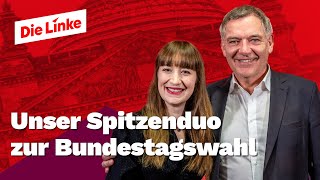 Heidi Reichinnek amp Jan van Aken Unser Spitzenduo zur Bundestagswahl [upl. by Dyann]