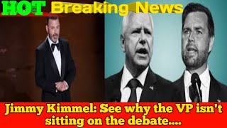 Jimmy Kimmel There’s No Sitting at the VP Debate Because ‘JD Vance Might Get Distracted by a [upl. by Slaby]