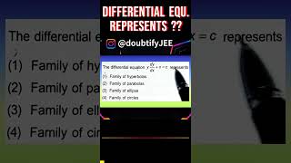 The differential equation ydydx  x  c represents Doubtify JEE [upl. by Anewor]