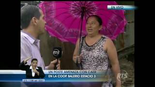 Lluvia provoca parcial colapso de una calle en Balerio Estacio 3 [upl. by Viguerie]