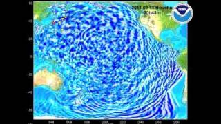 Narrated animation of March 11 2011 Honshu Japan tsunami propagation [upl. by Valente906]