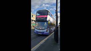 Arriving at Bingley with a B5 is First Bradford Wright Streetdeck 35222 [upl. by Cardinal]